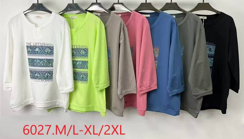 Bluzki damskie Roz M/L-XL-2XL, Mix Kolor Paczka 12 szt